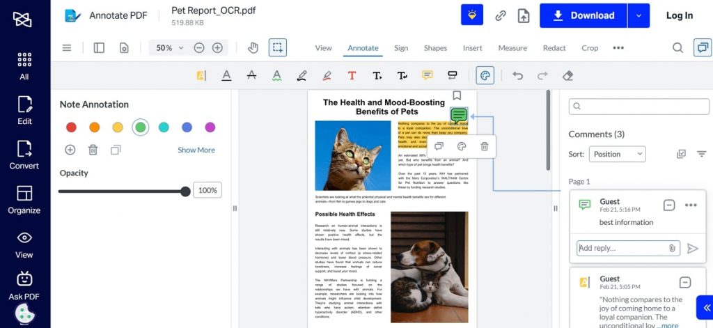 xodo annotation online