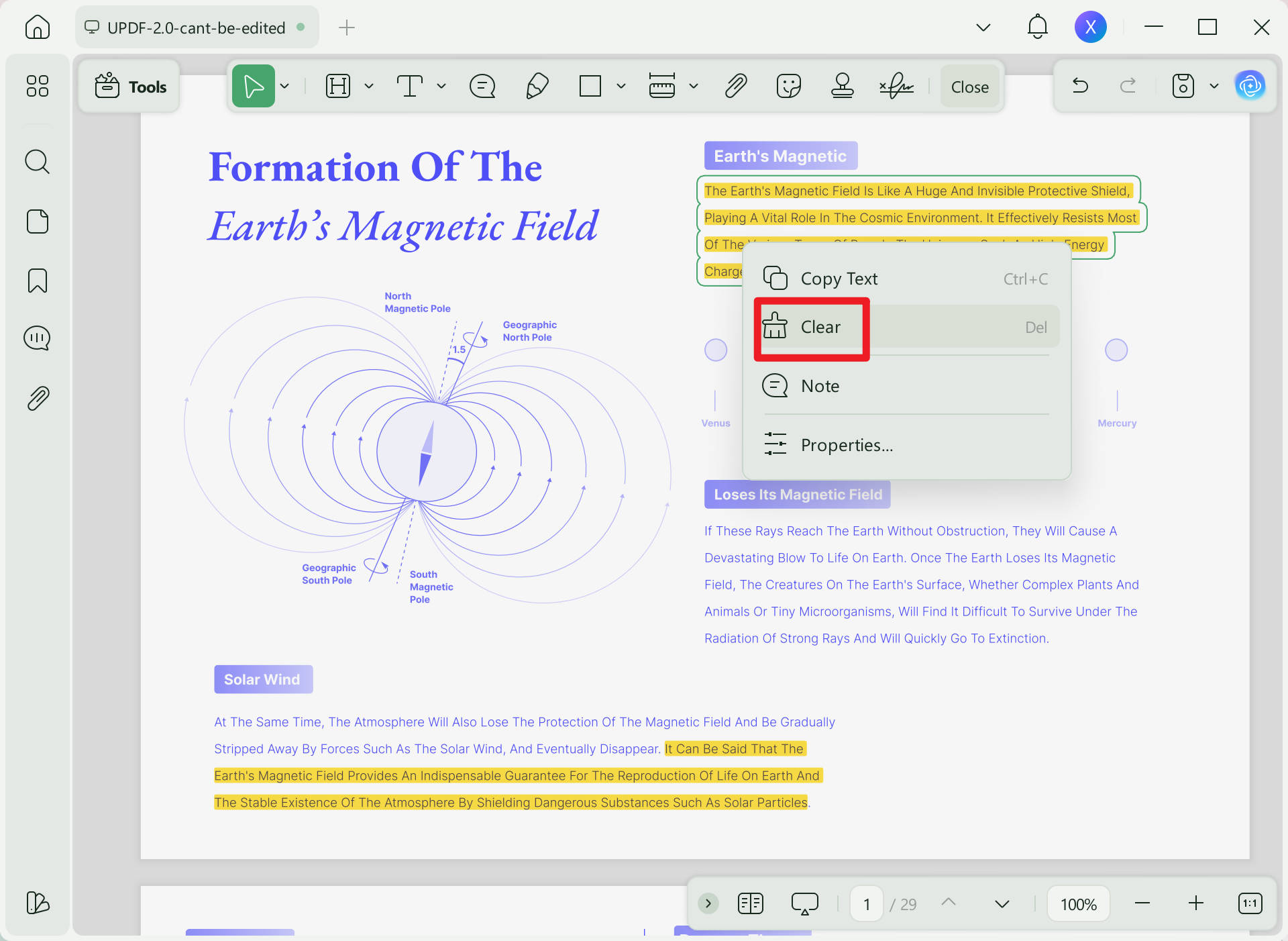 delete highlight from pdf