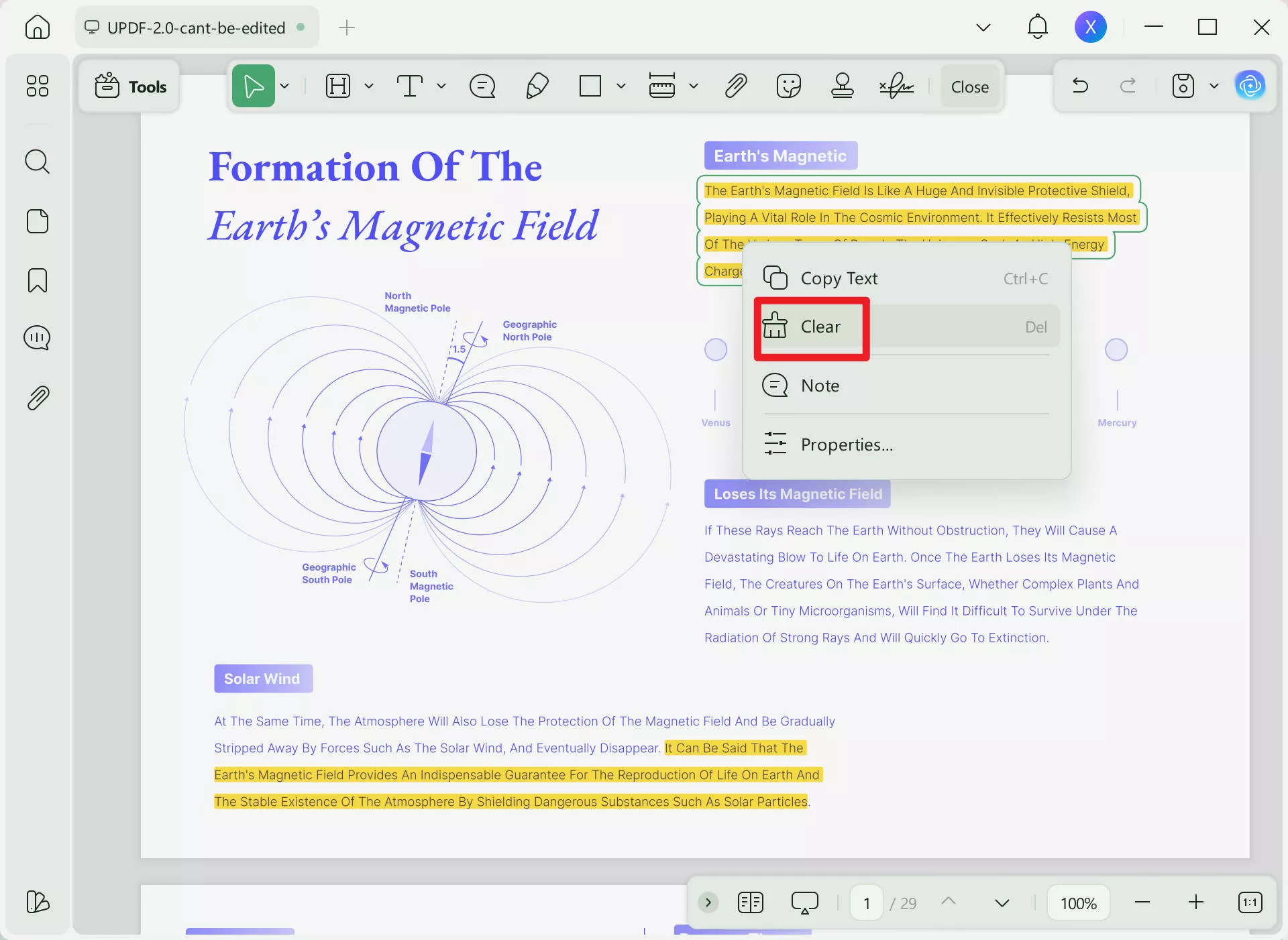 delete highlight from pdf