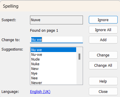 correcting the wrong spelling