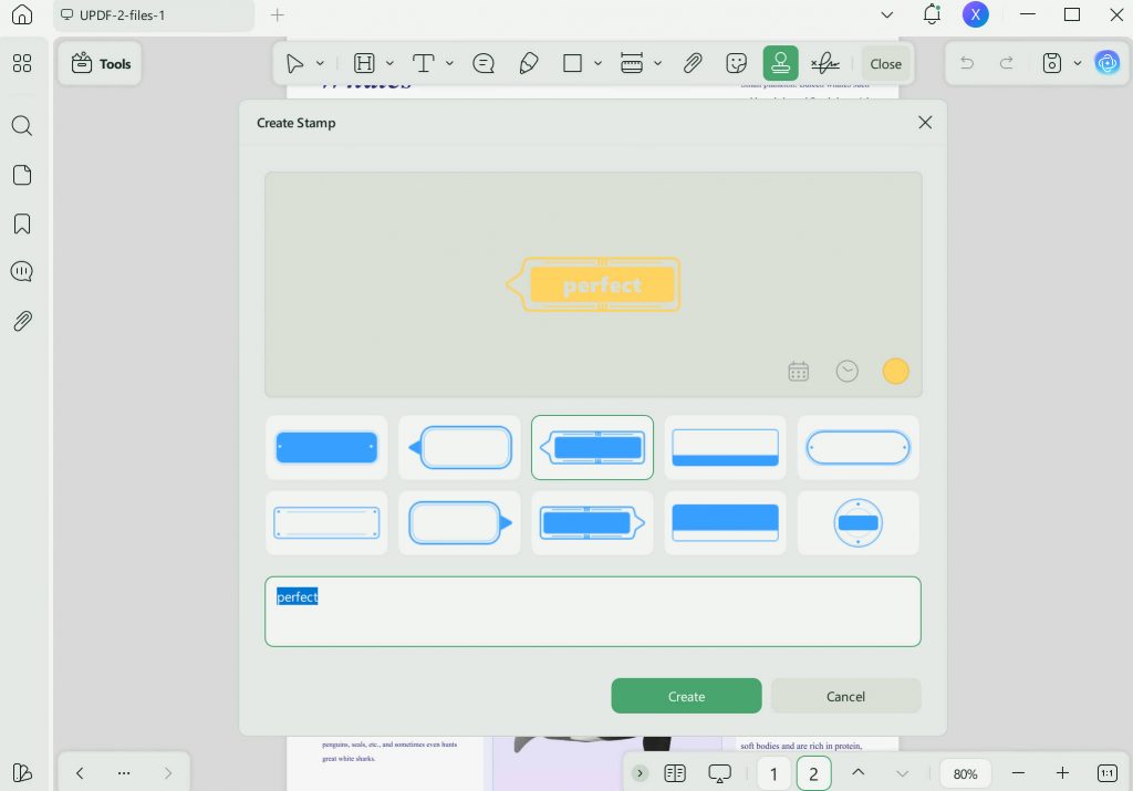 add custom pdf stamp