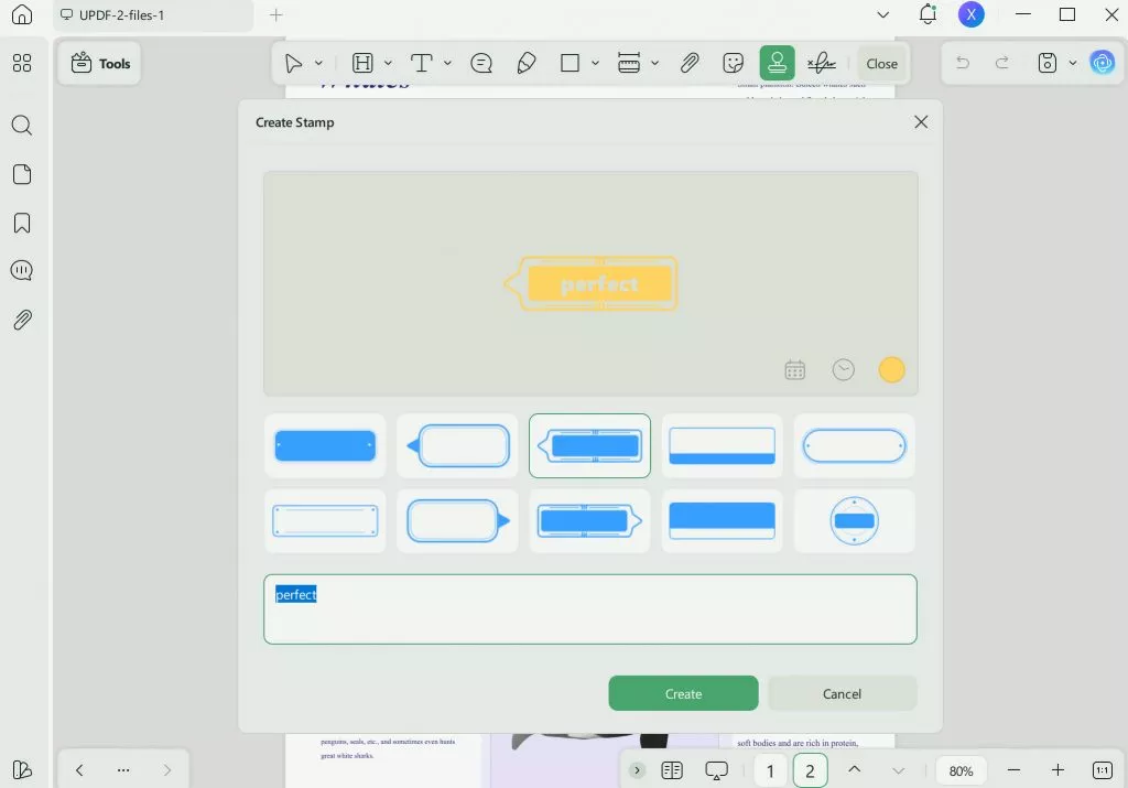 add custom pdf stamp