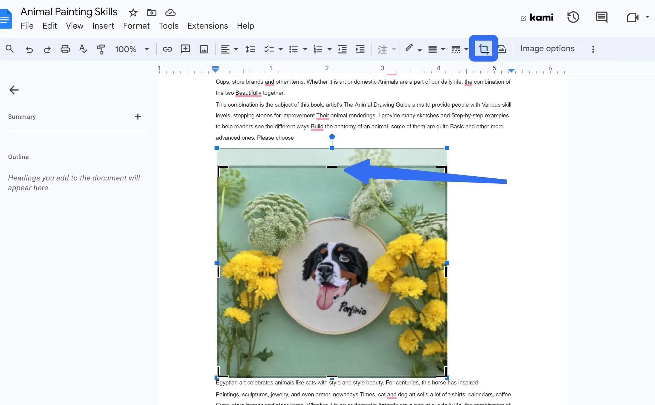 crop pdf images with Google drive