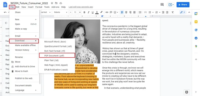 evidenzia pdf Google Drive