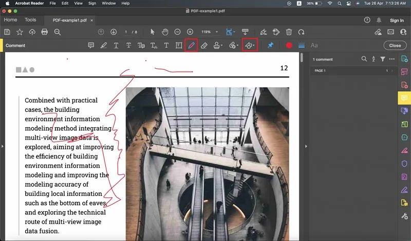 in PDF auf Mac zeichnen Adobe