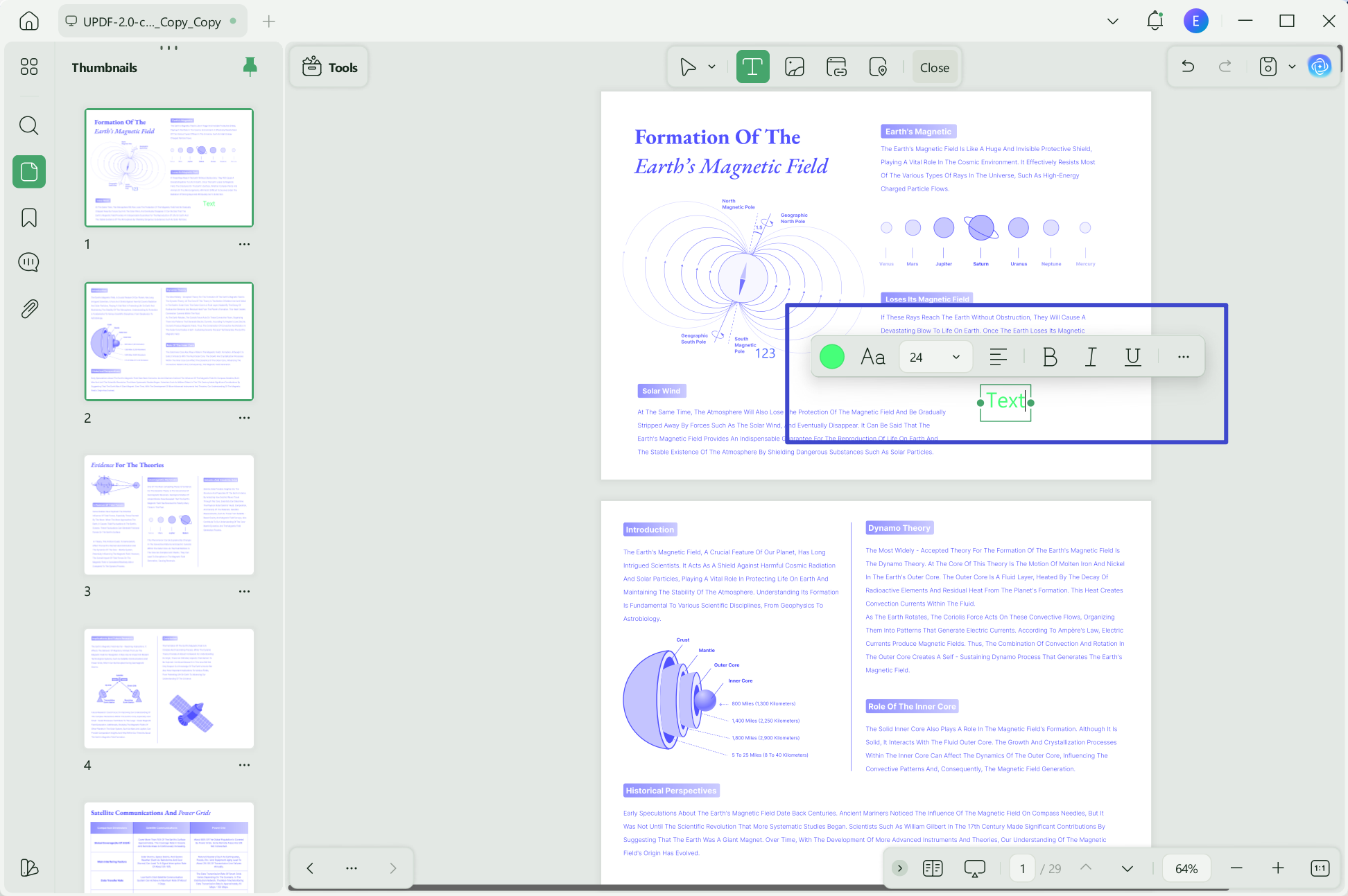 add text in editing pdf