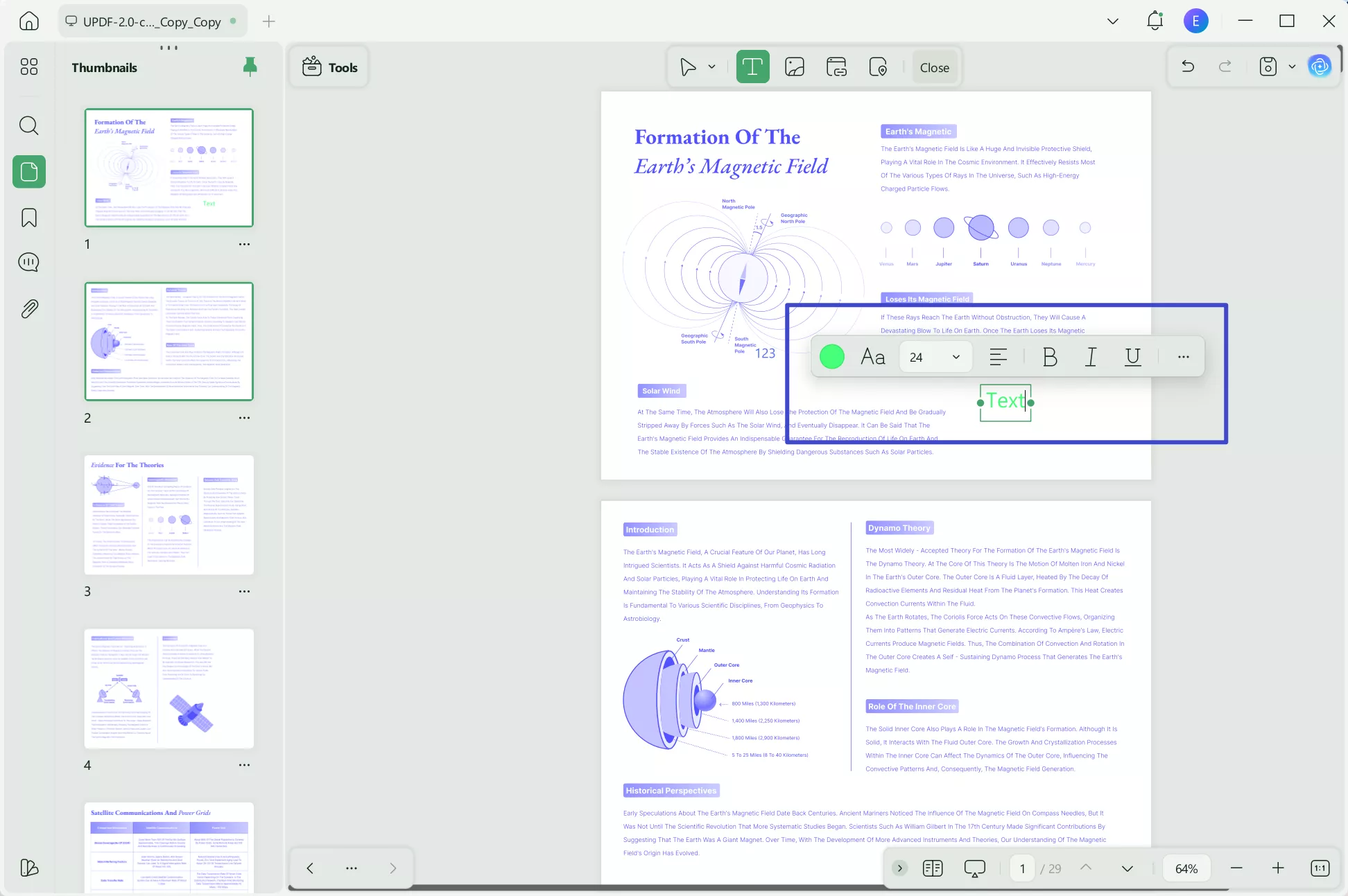 add text in editing pdf