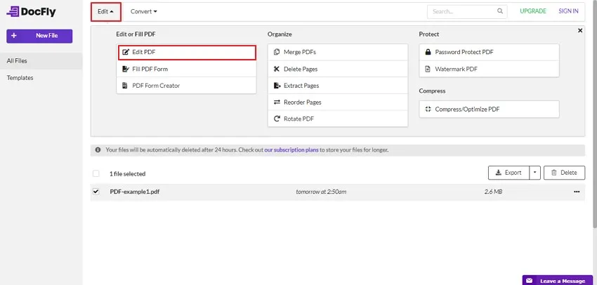 highlight pdf file in docfly