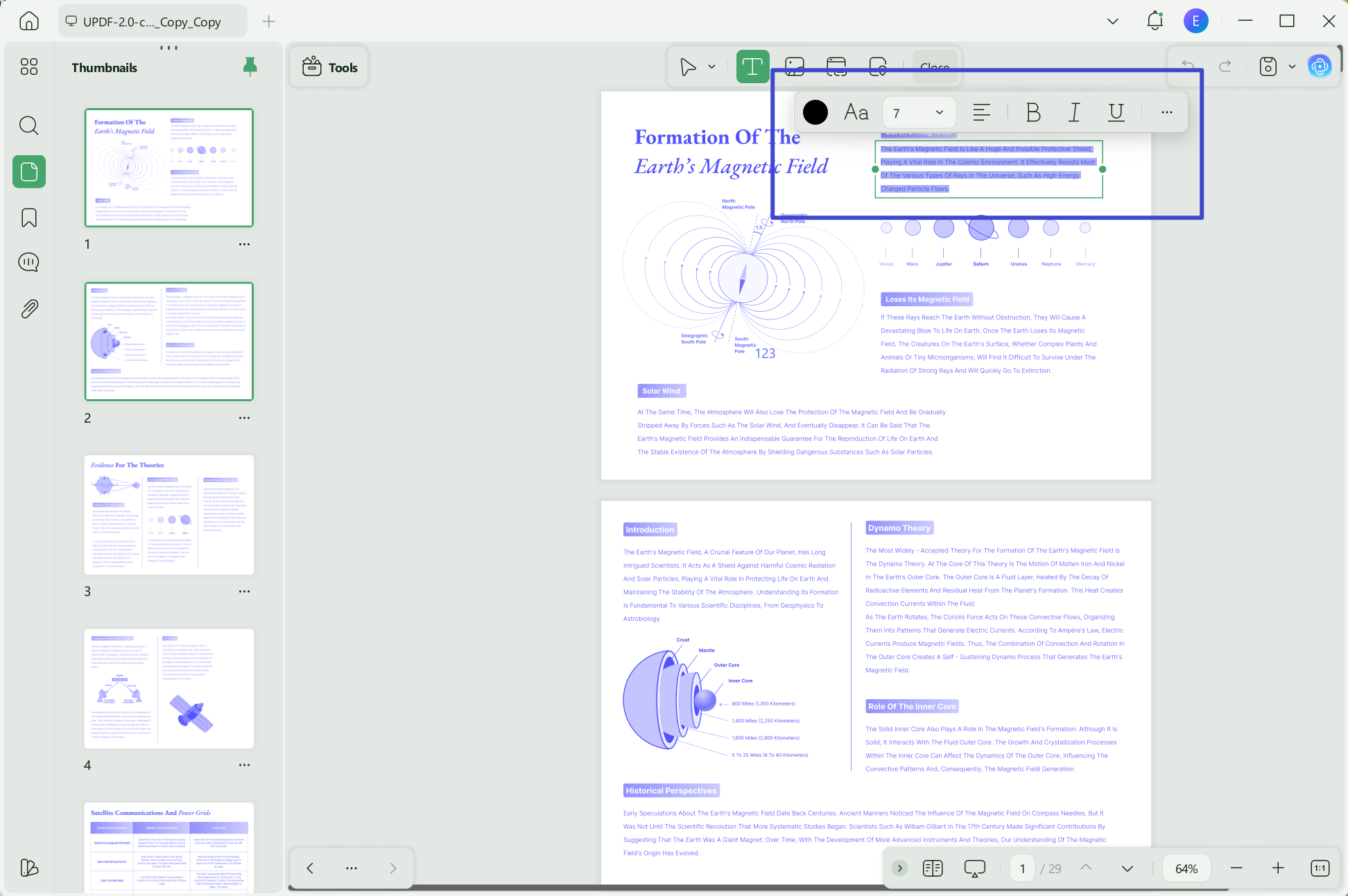 edit text in editing pdf