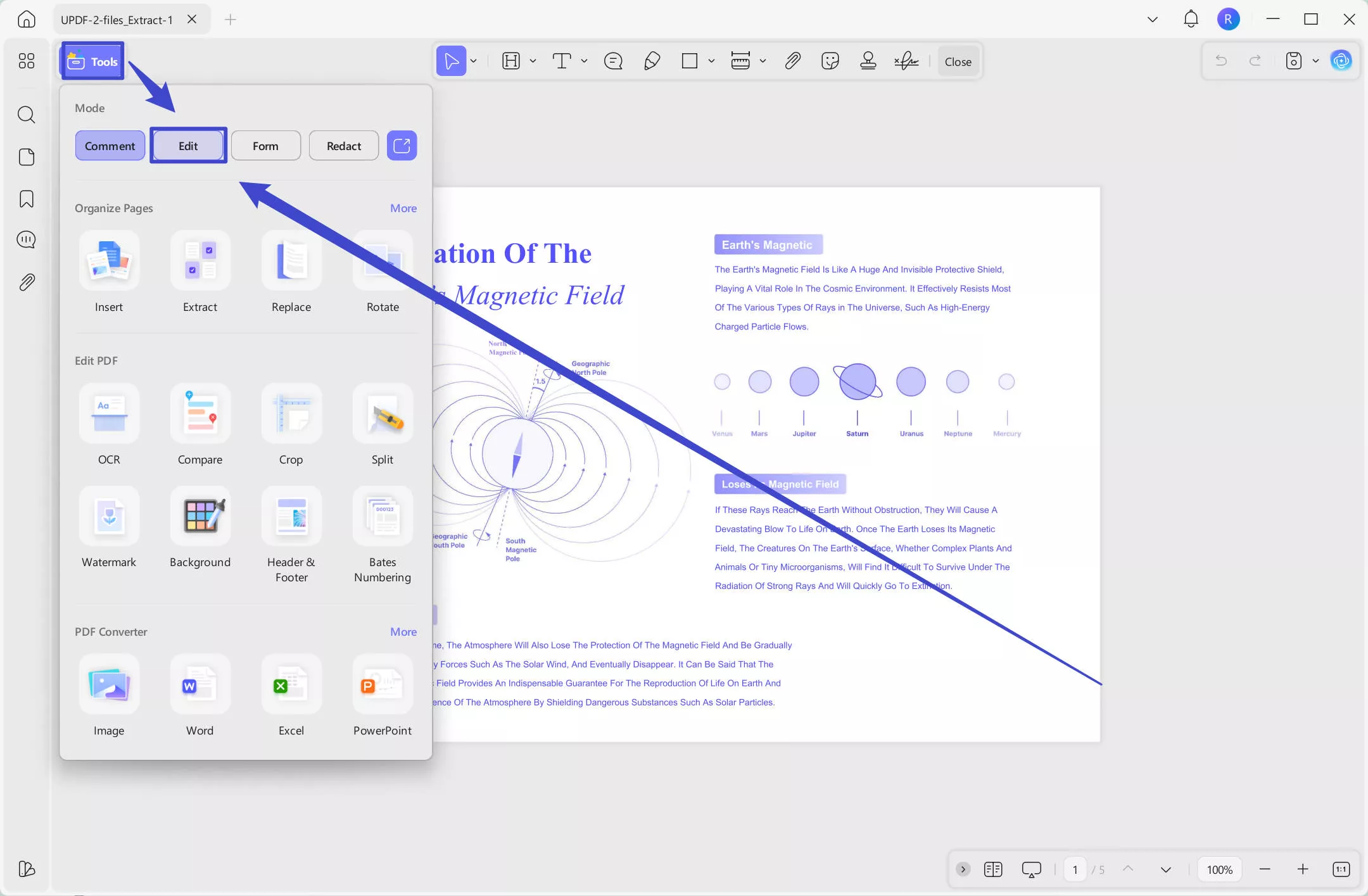 edit pdf with updf on windows