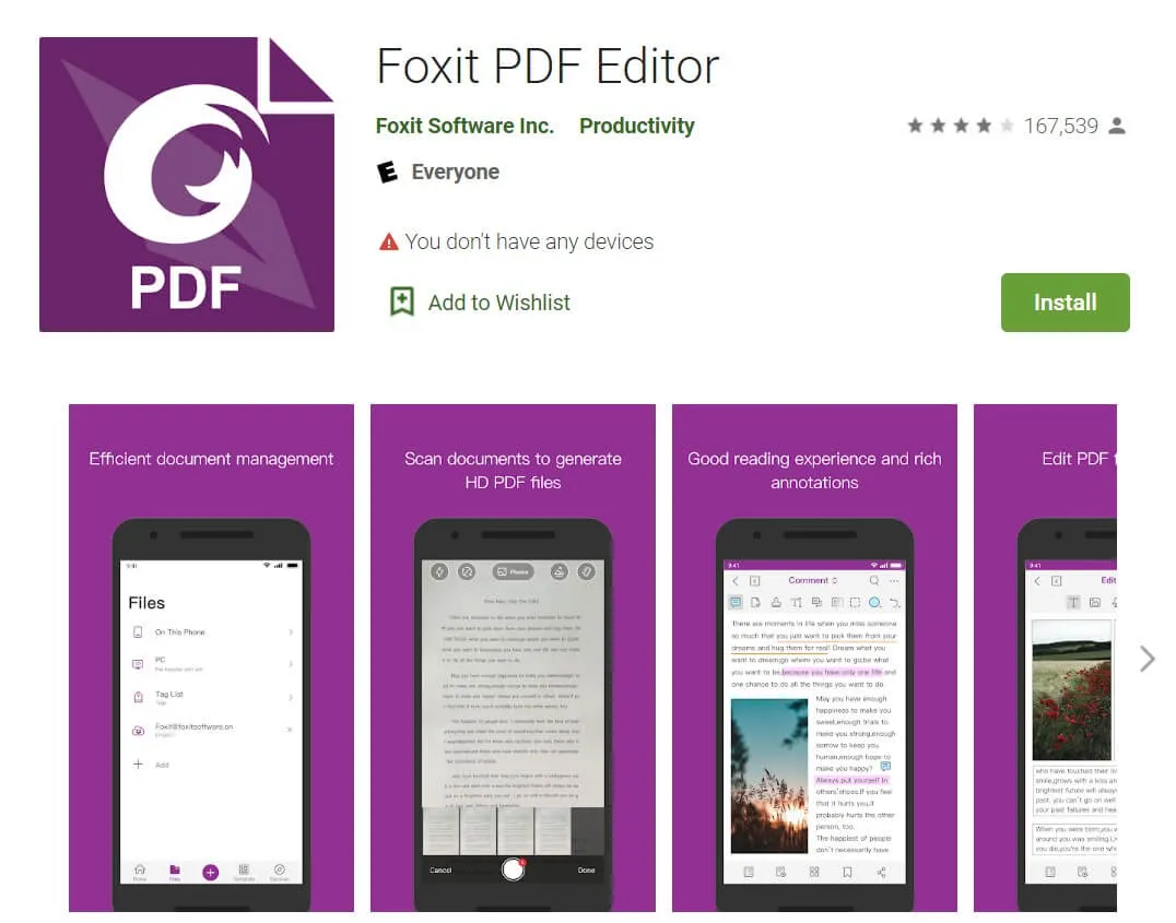 meilleur lecteur pdf pour android foxit