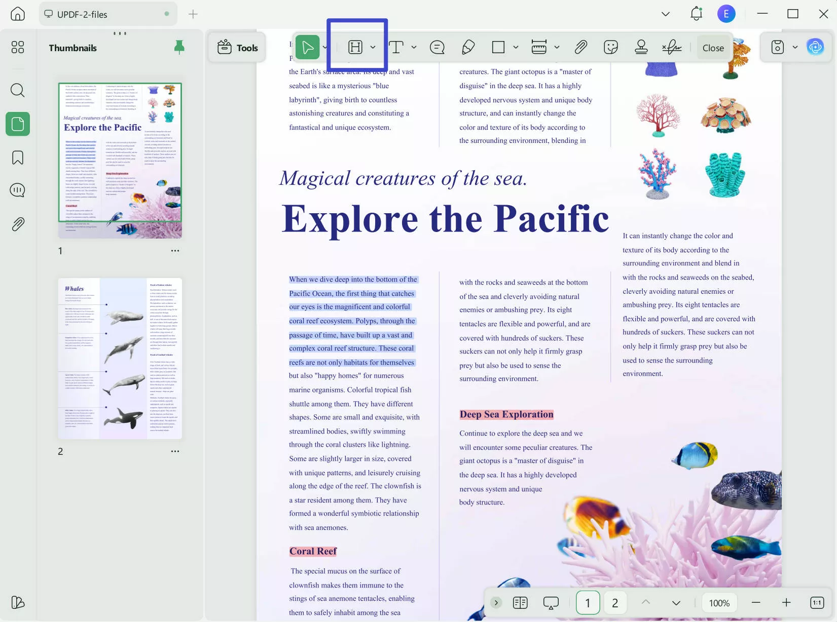 how to highlight text in pdf with updf
