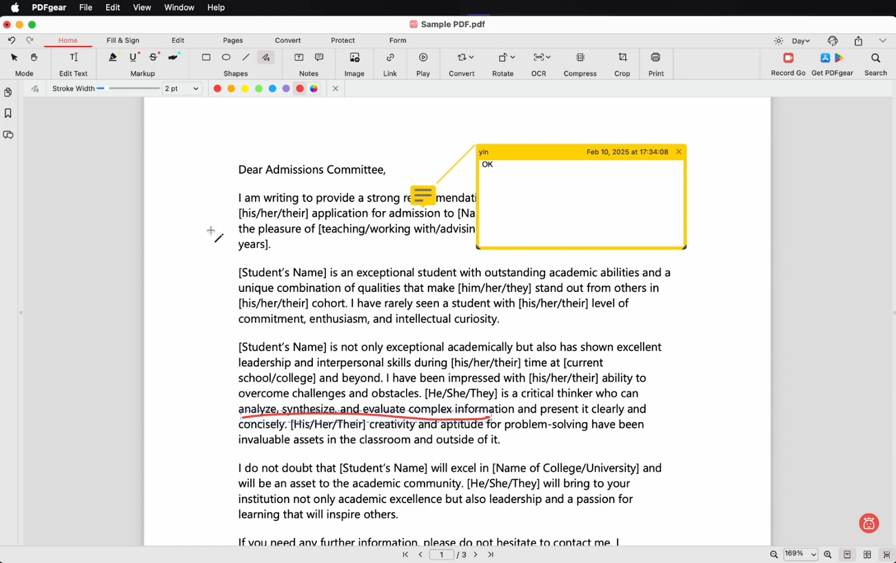 add comments boxes pdfgear pdf editor