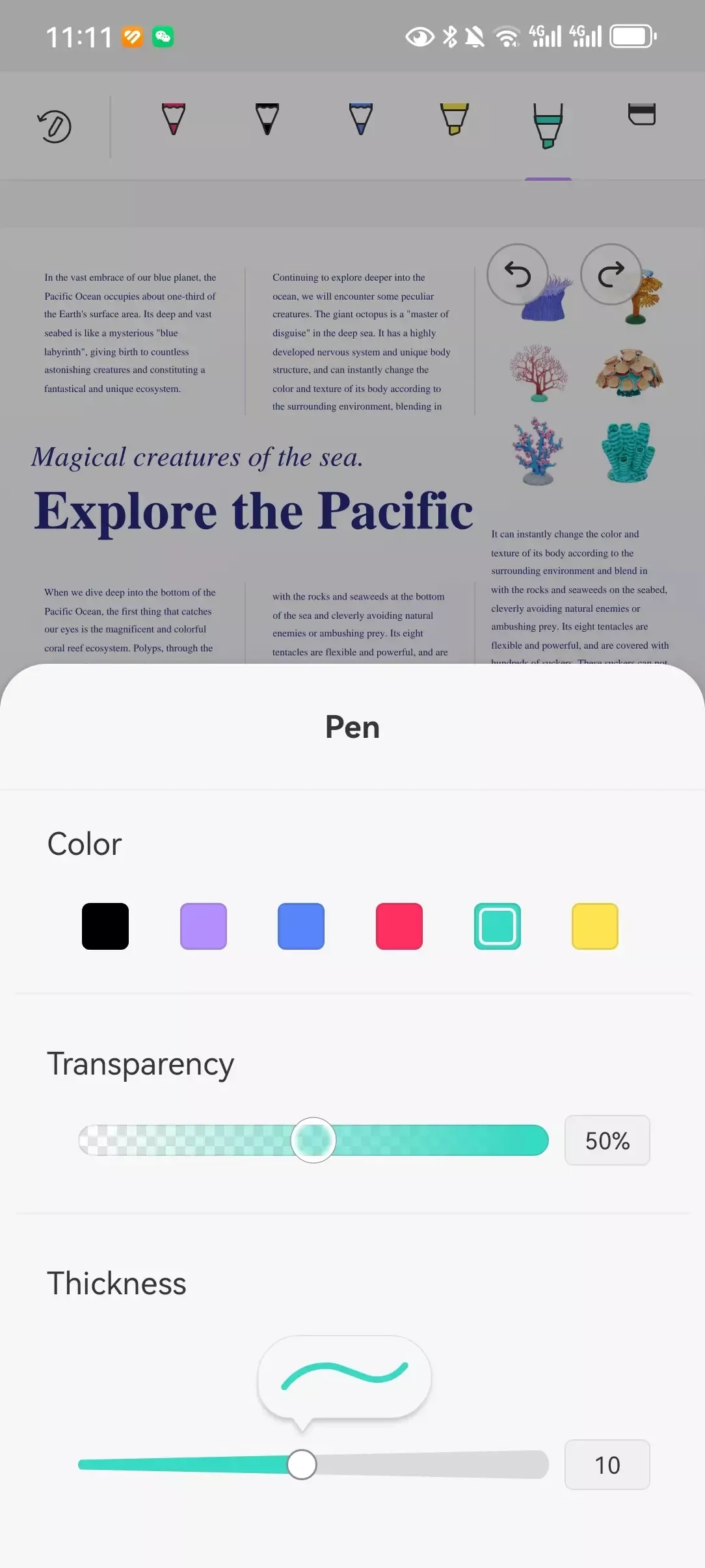 how to highlight pdf file on android