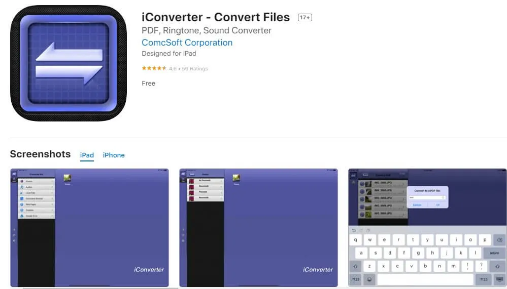 free pdf converter app for iphone iconverter
