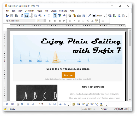 Infix PDF Editor, app d'aperçu pour Windows