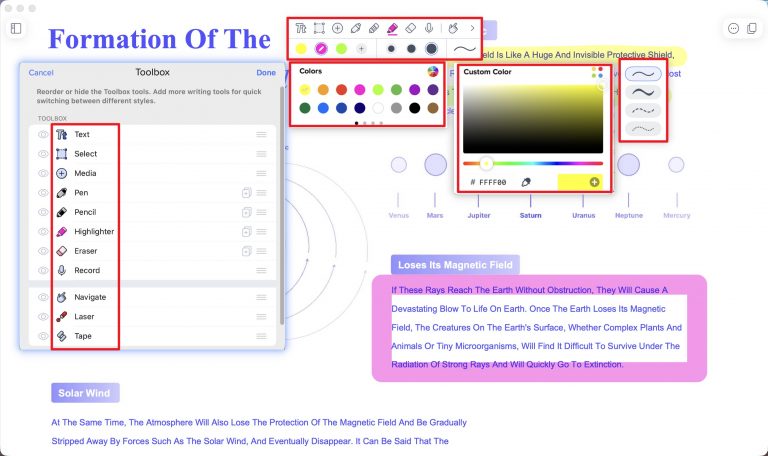 Notability: تمييز دراسي حر دون أداة أشكال مستقلة