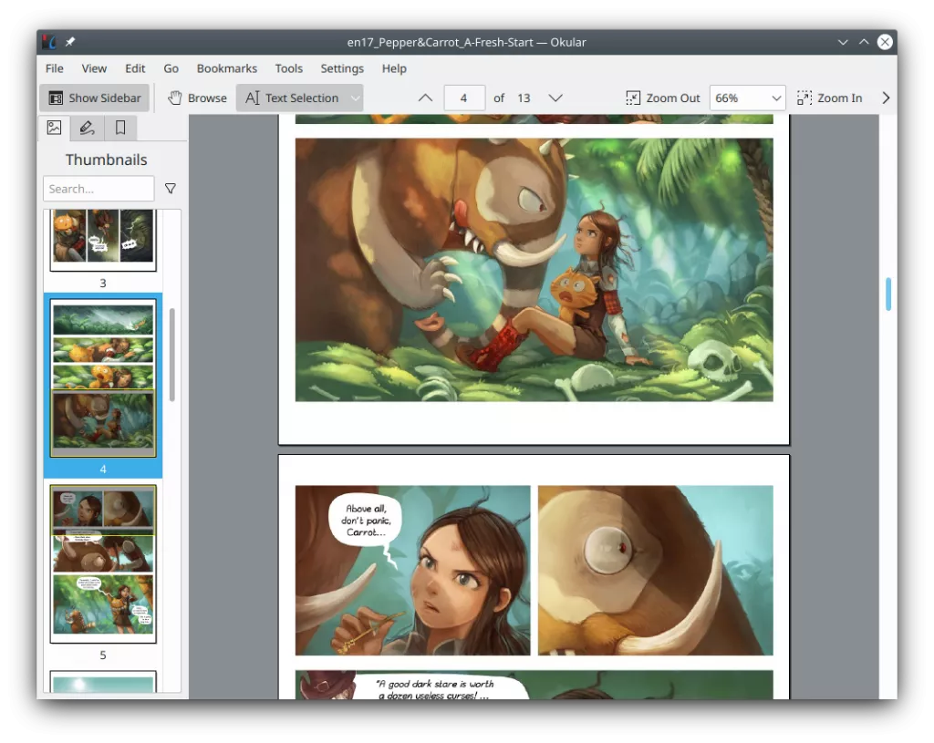 okular pdf reader for linux