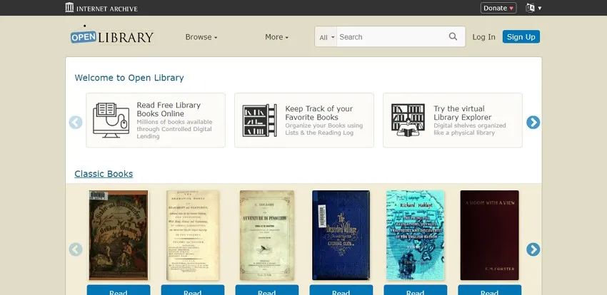 Site pour télécharger des eBooks gratuitement, Open Library