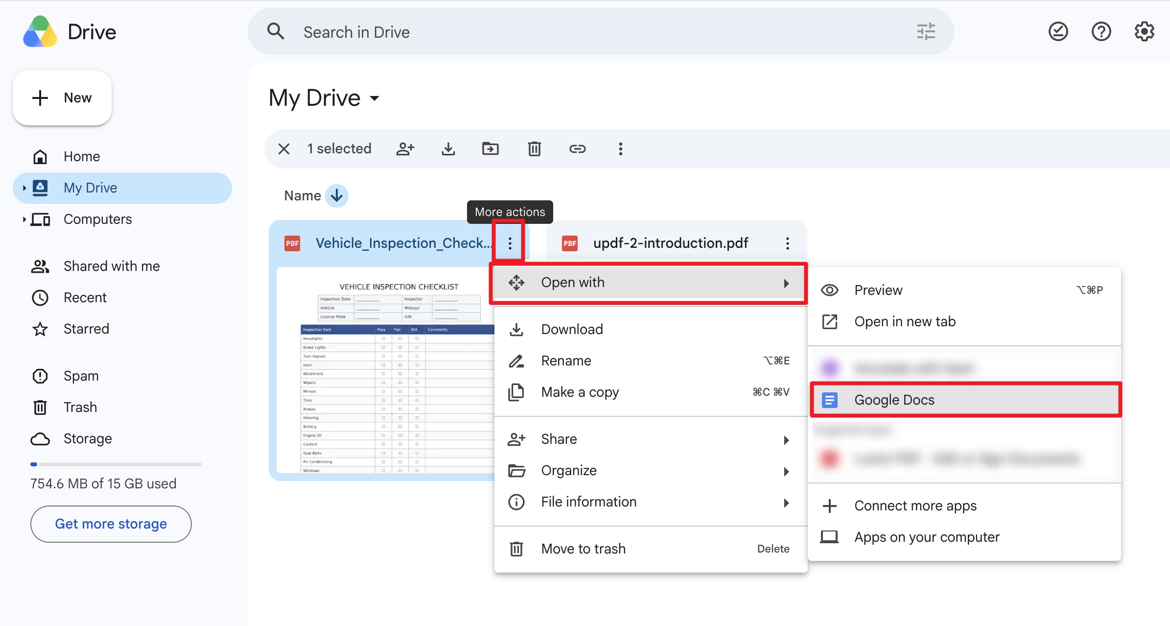 open pdf with google docs
