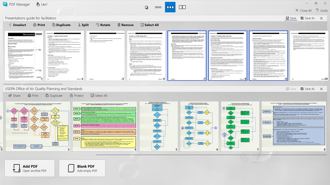 rotate split pages pdf manager windows