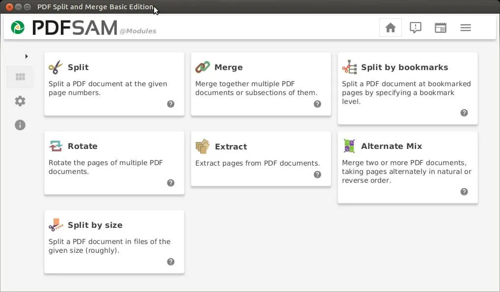 pdfsam features