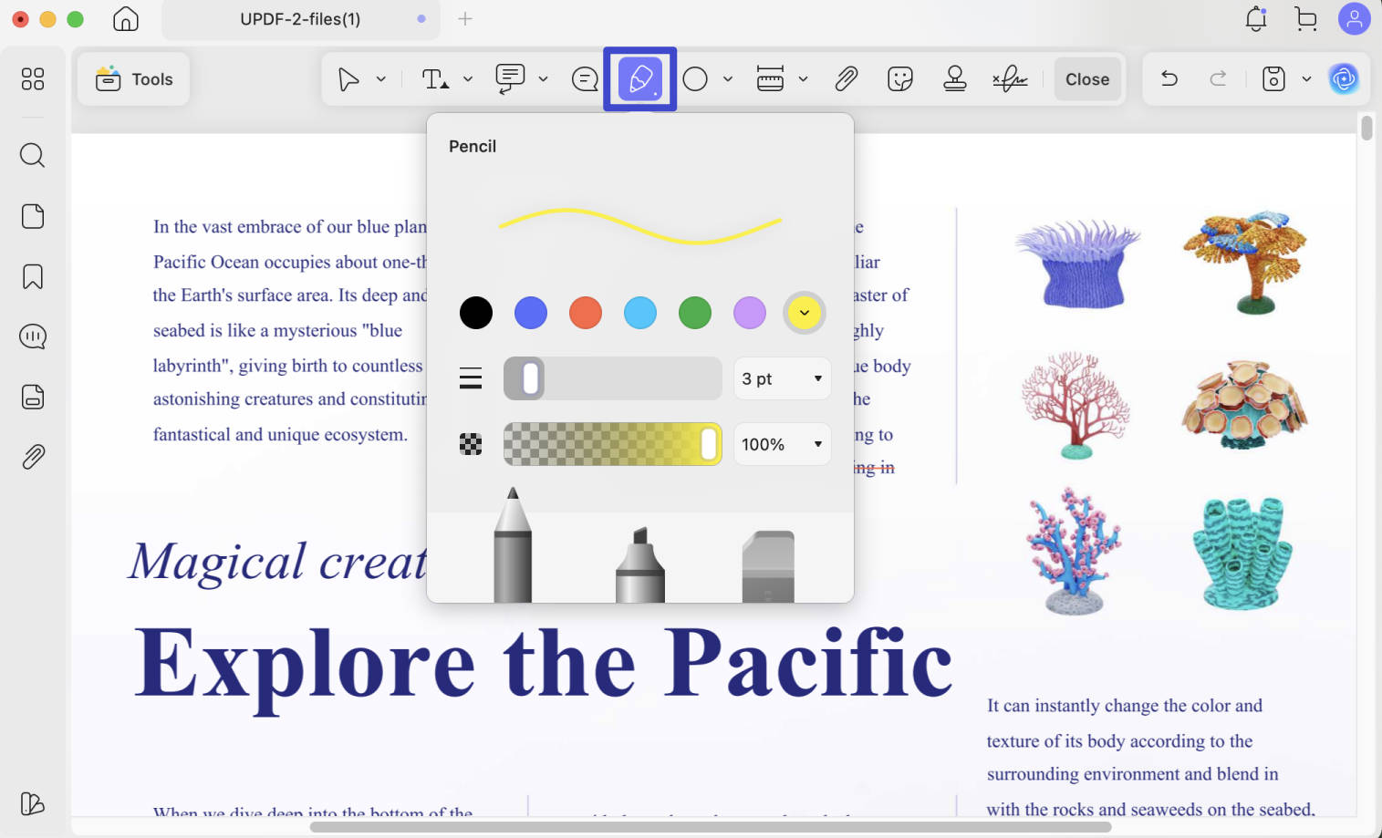 draw on pdf mac with updf