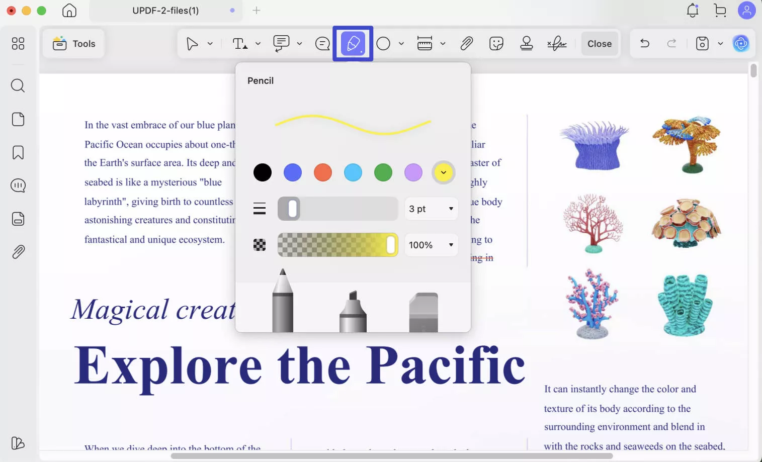 draw on pdf mac with updf