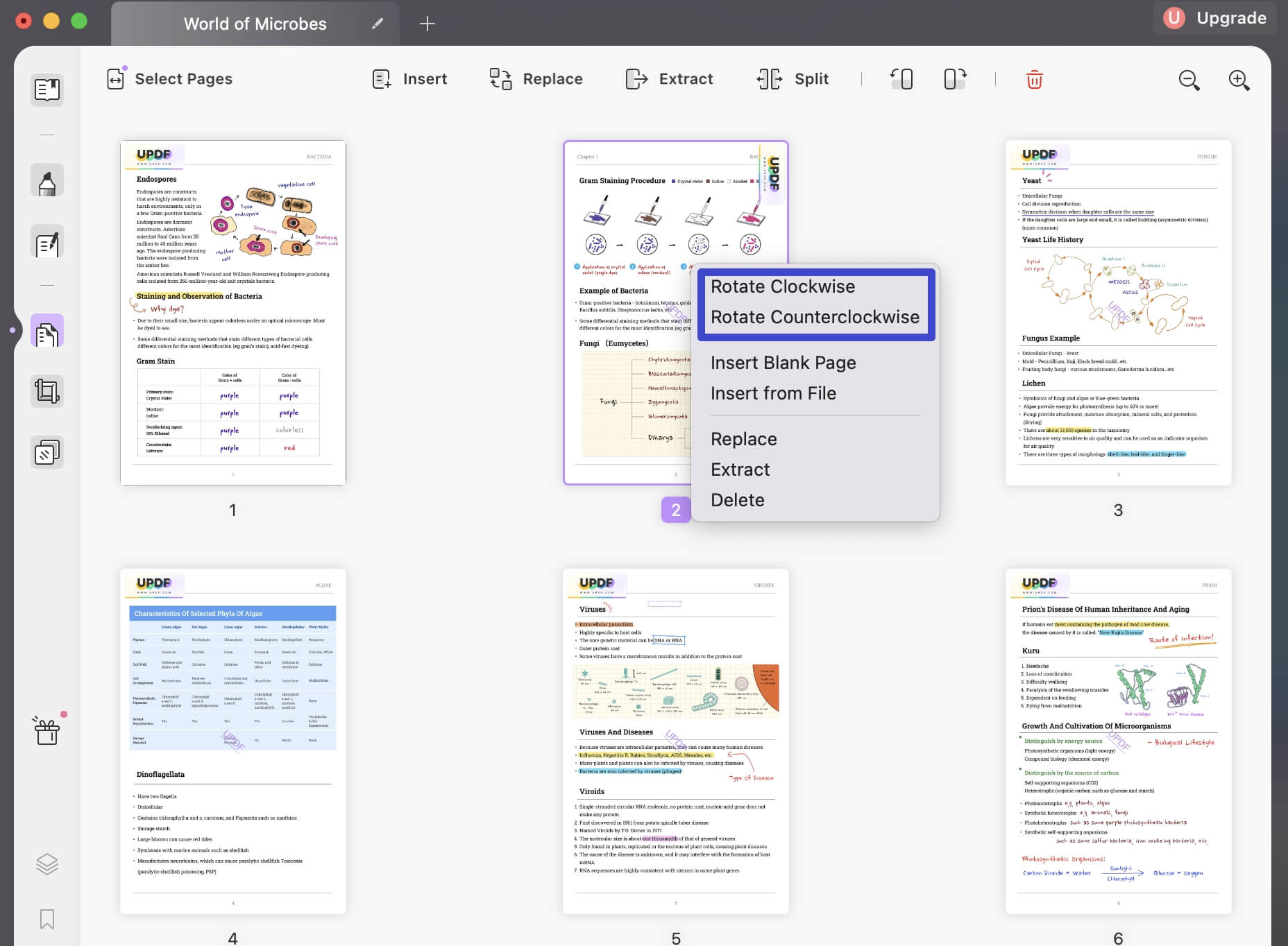 how to rotate all pages in pdf mac by right-clicking