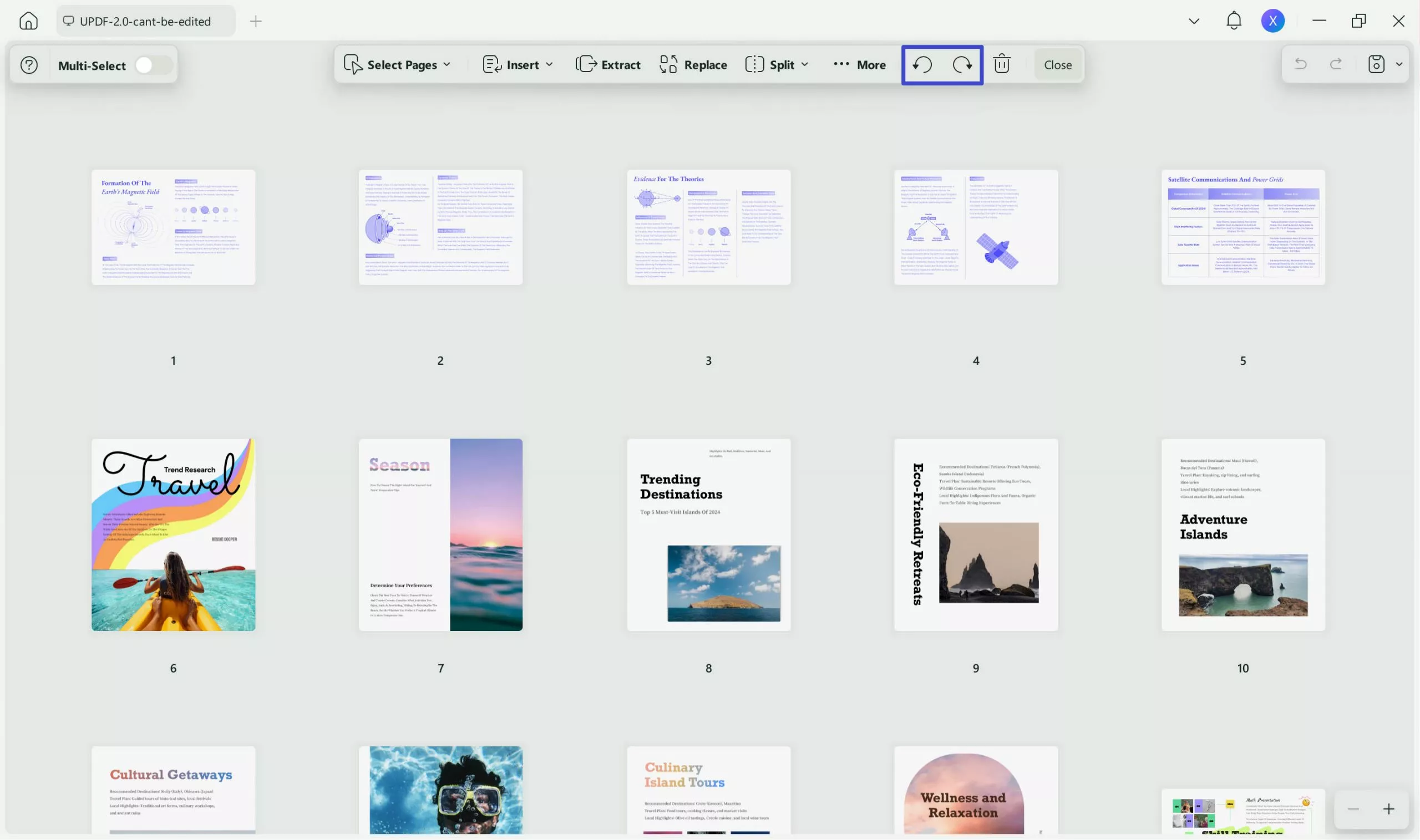 rotate PDF pages