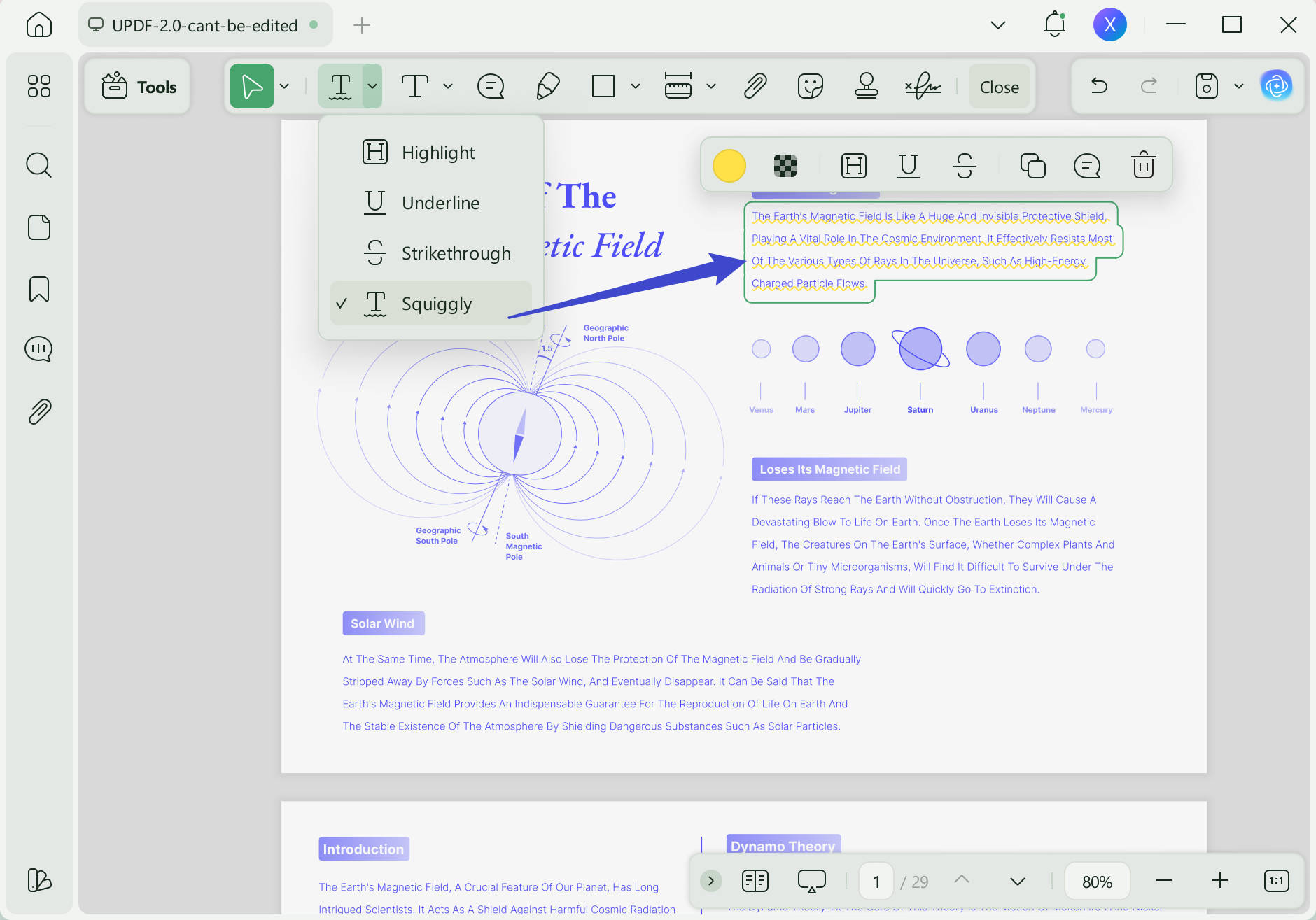 how to annotate pdf squiggly line