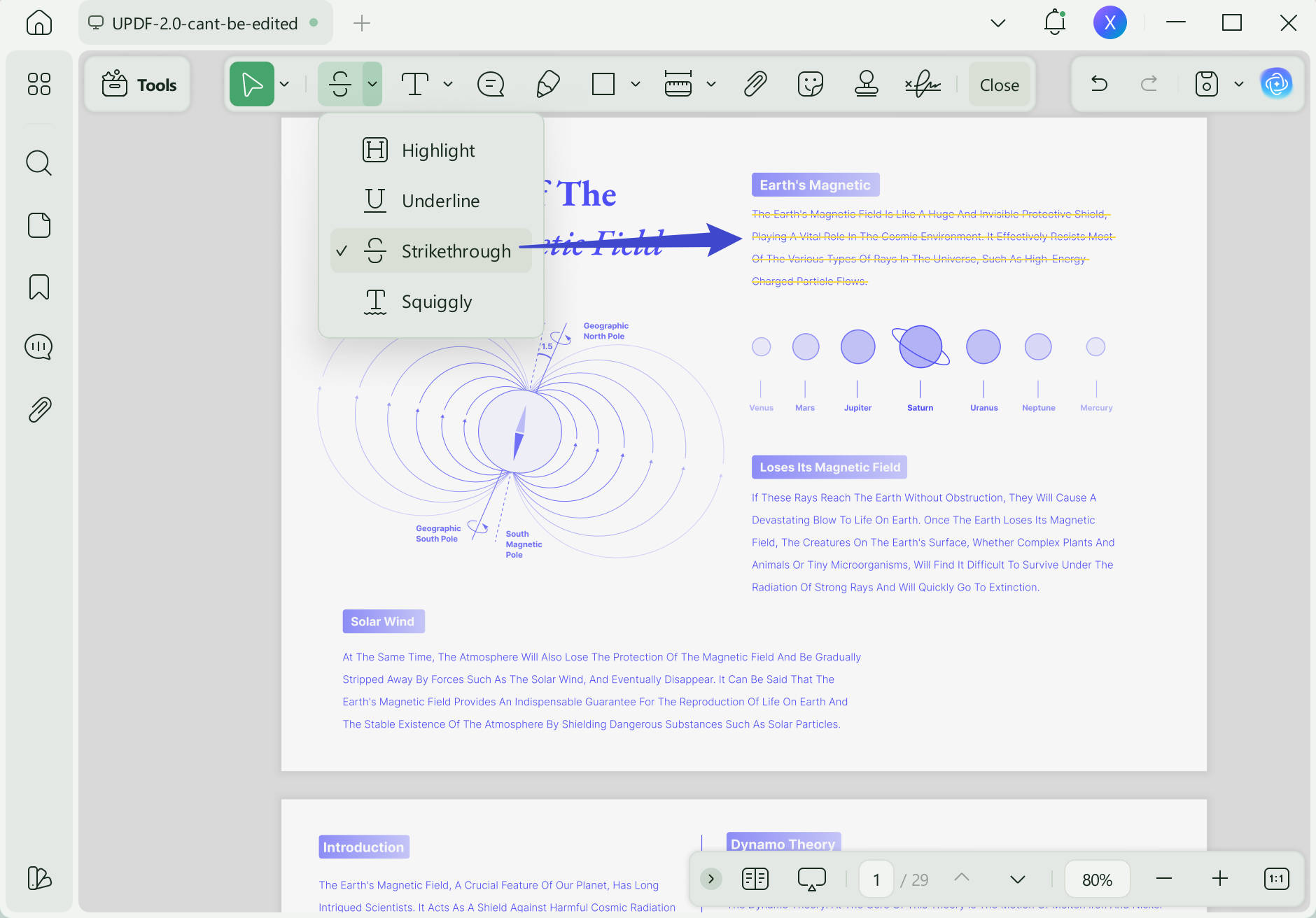 how to annotate pdf strikethrough