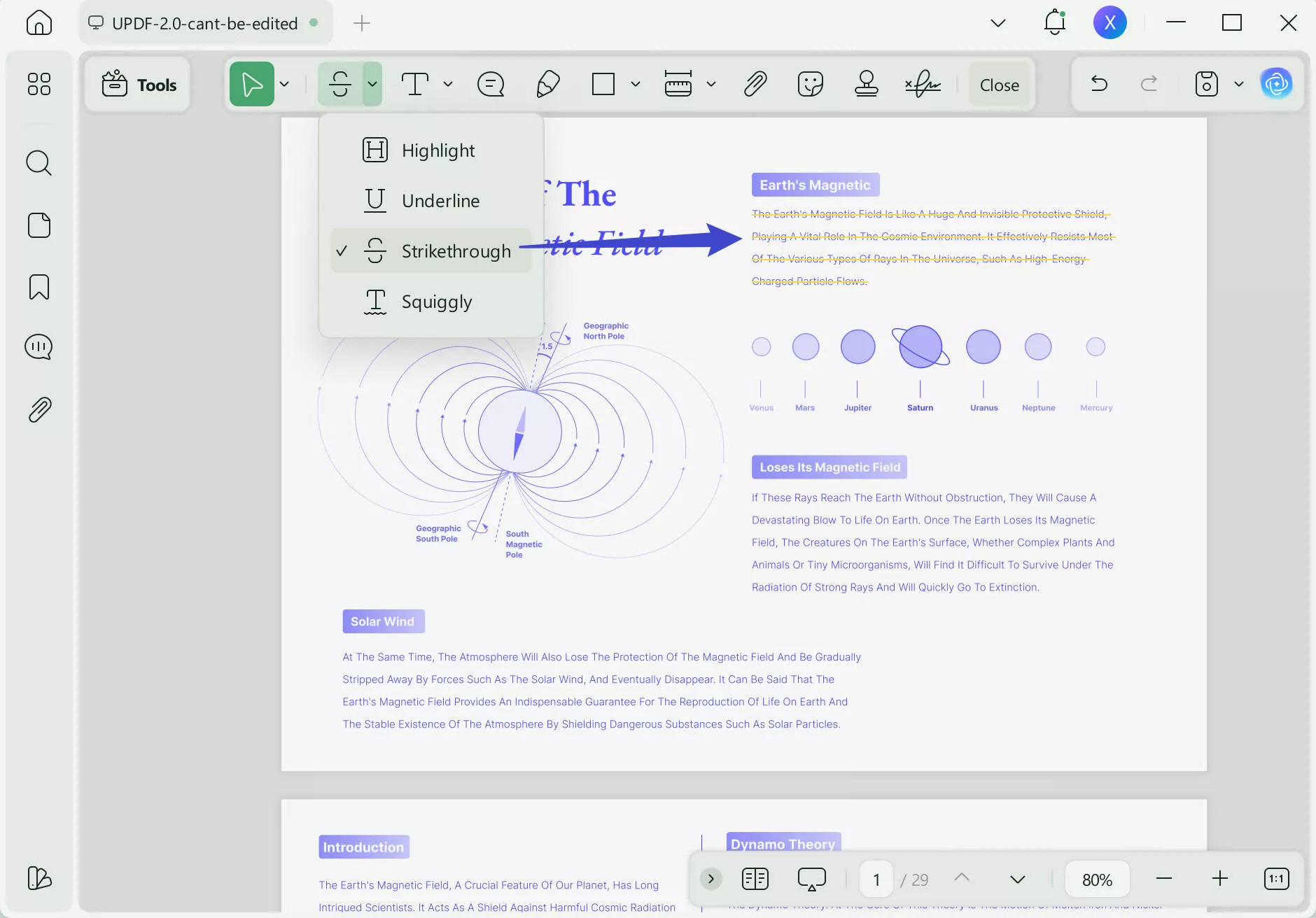 how to annotate pdf strikethrough