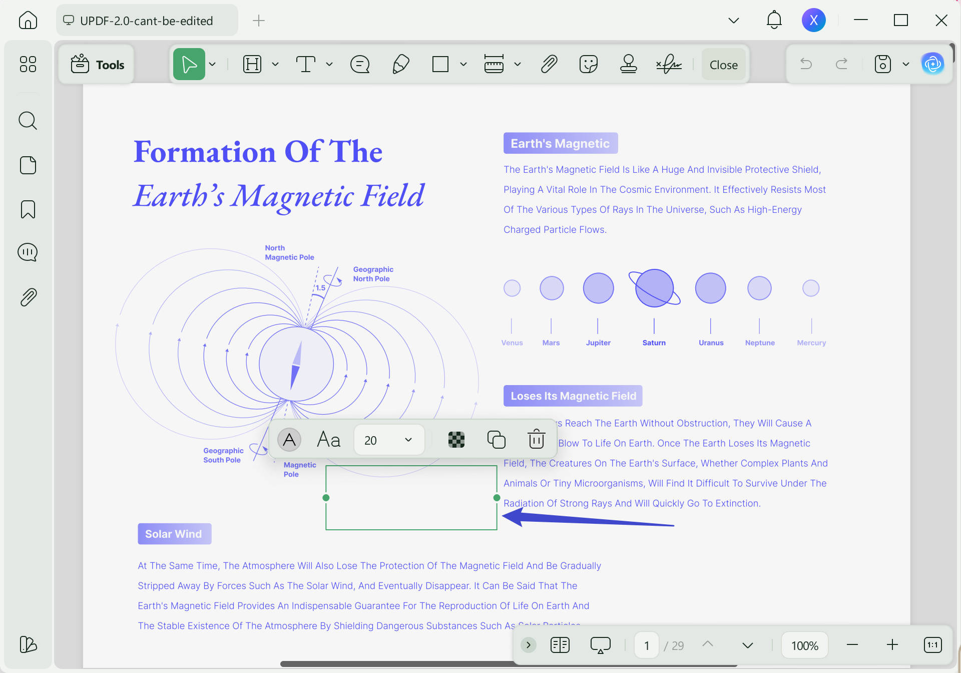 Add text box to PDF with UPDF