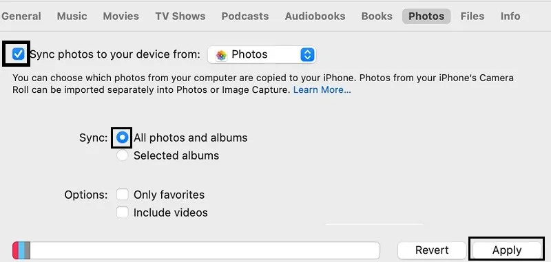 how to unsync photos from iphone to mac