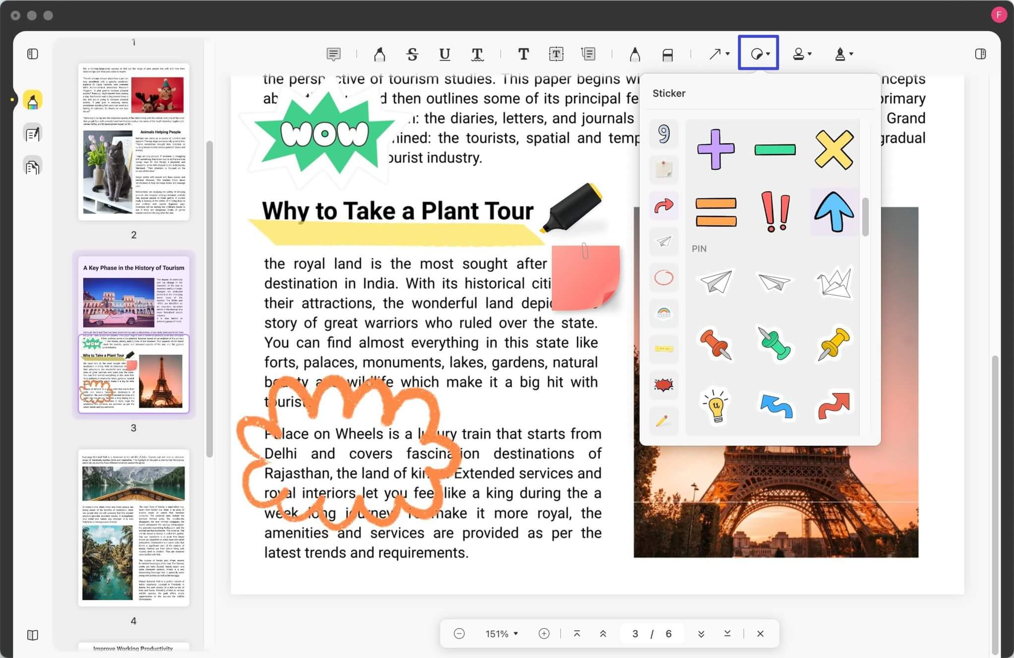 Add sticker to PDF with UPDF on Mac