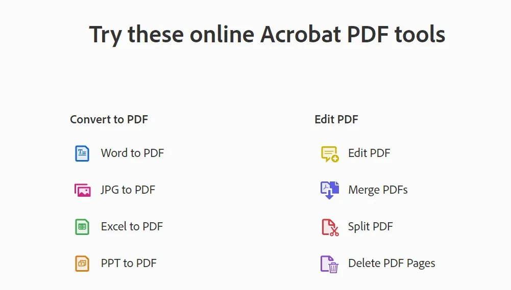 adobe pdf editor online free