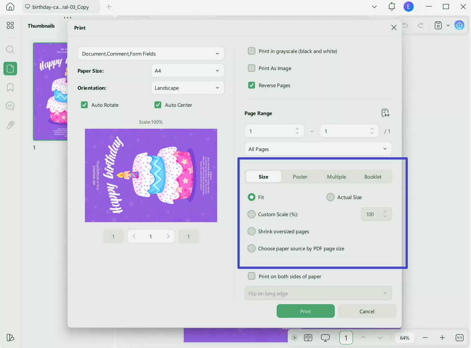 batch print pdfs as booklets
