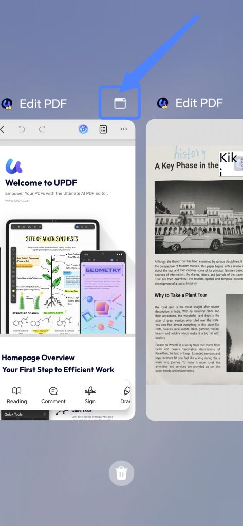 check background app updf android