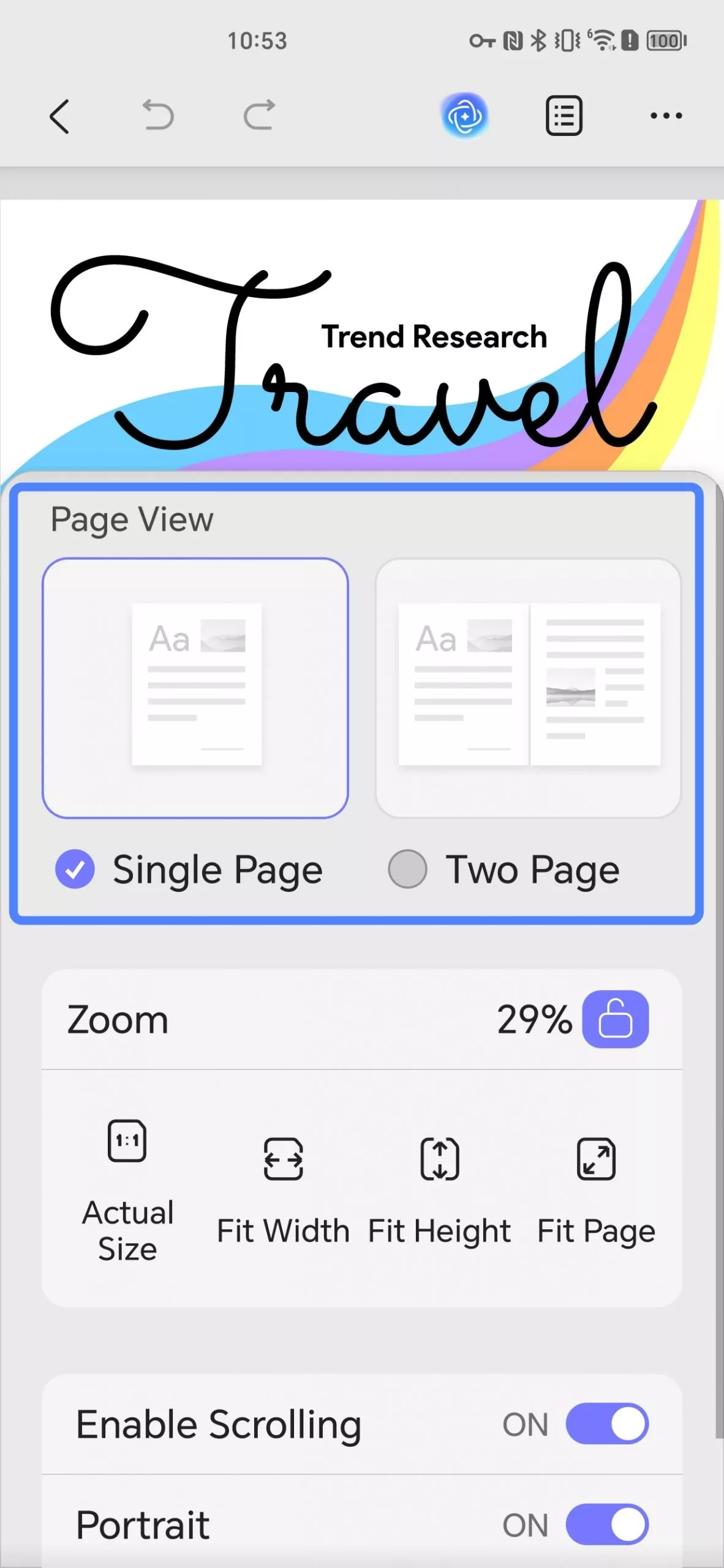 change the page view