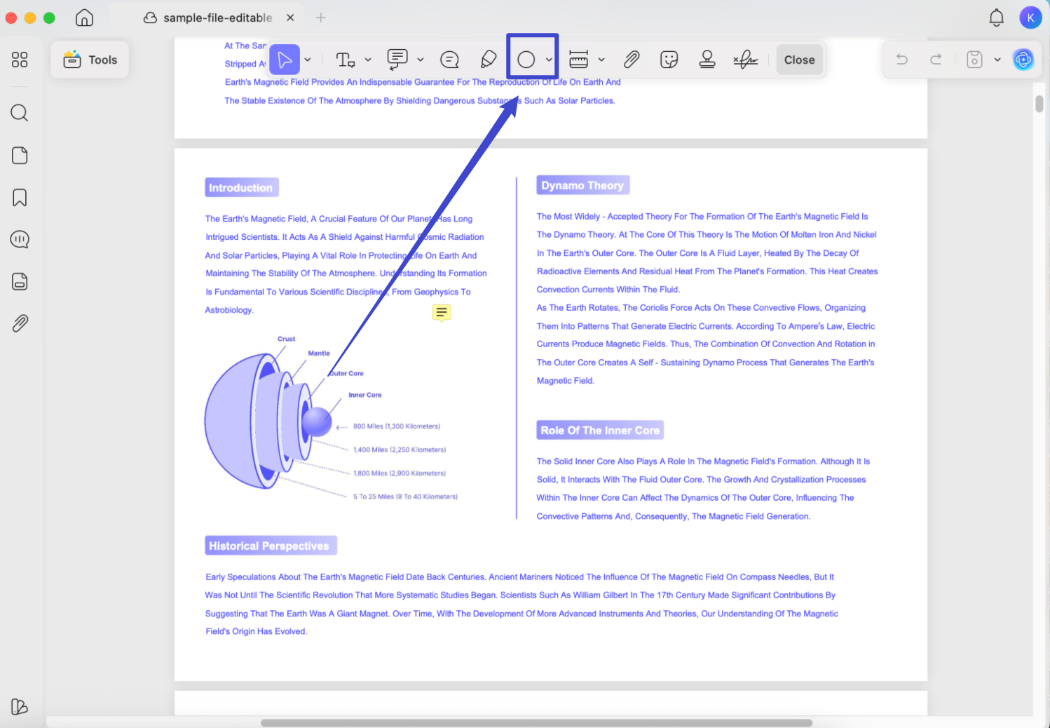 how to add shape to pdf on mac