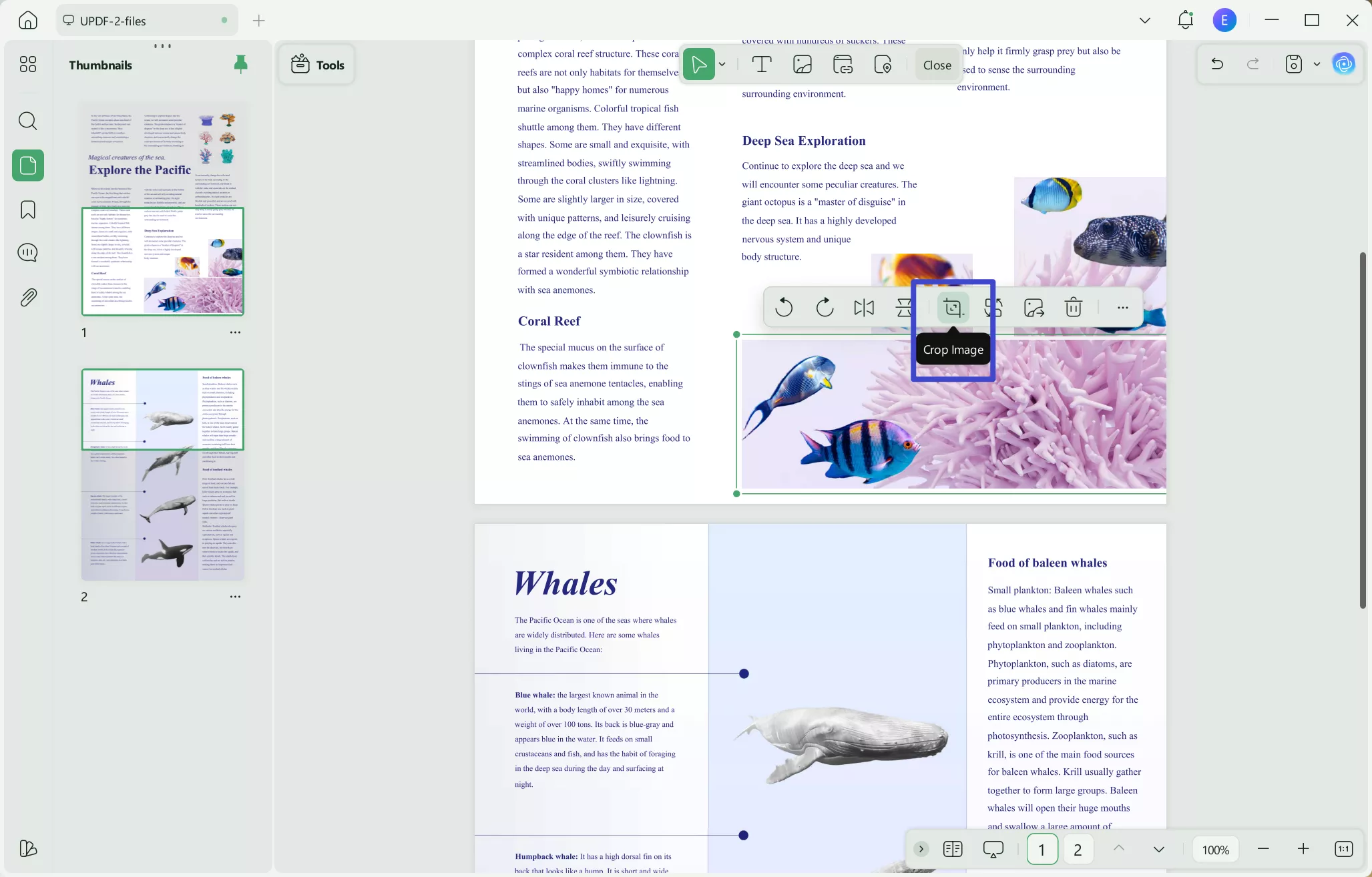 cut images from PDF by cropping them