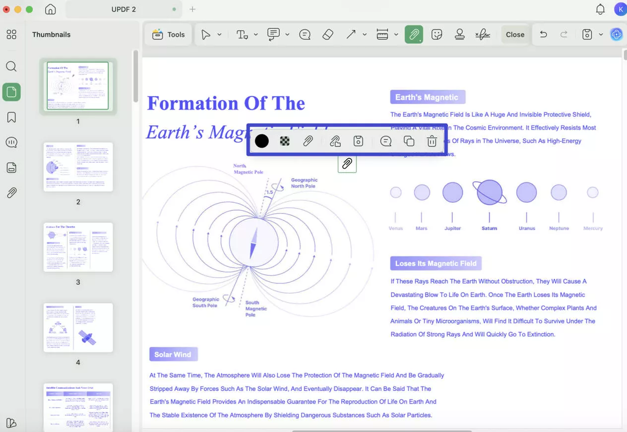 Adjust the style of the attached image in PDF with UPDF on Mac