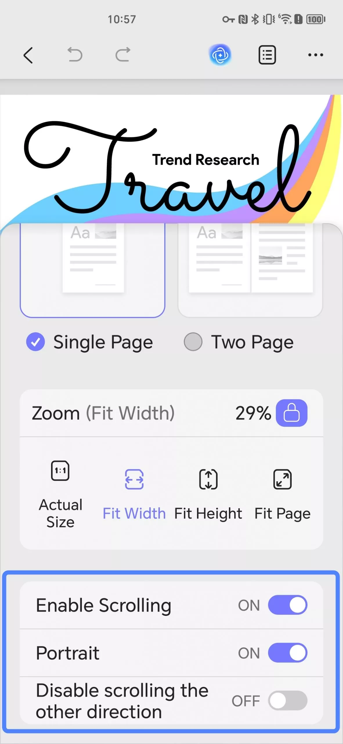 disabling scrolling in the other direction