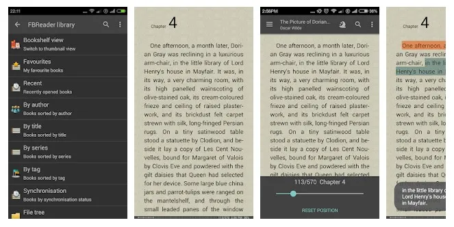 leggere EPUB con FB Reader