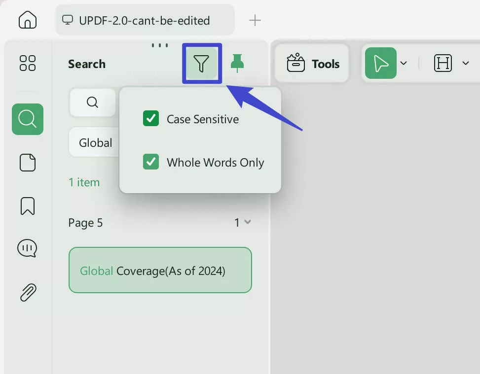 search for text in pdf more accurate