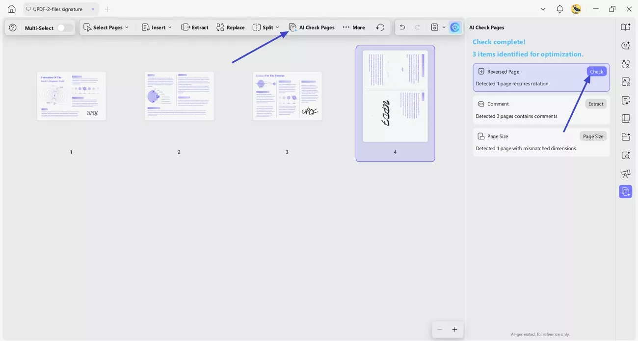 check detected page needs rotation