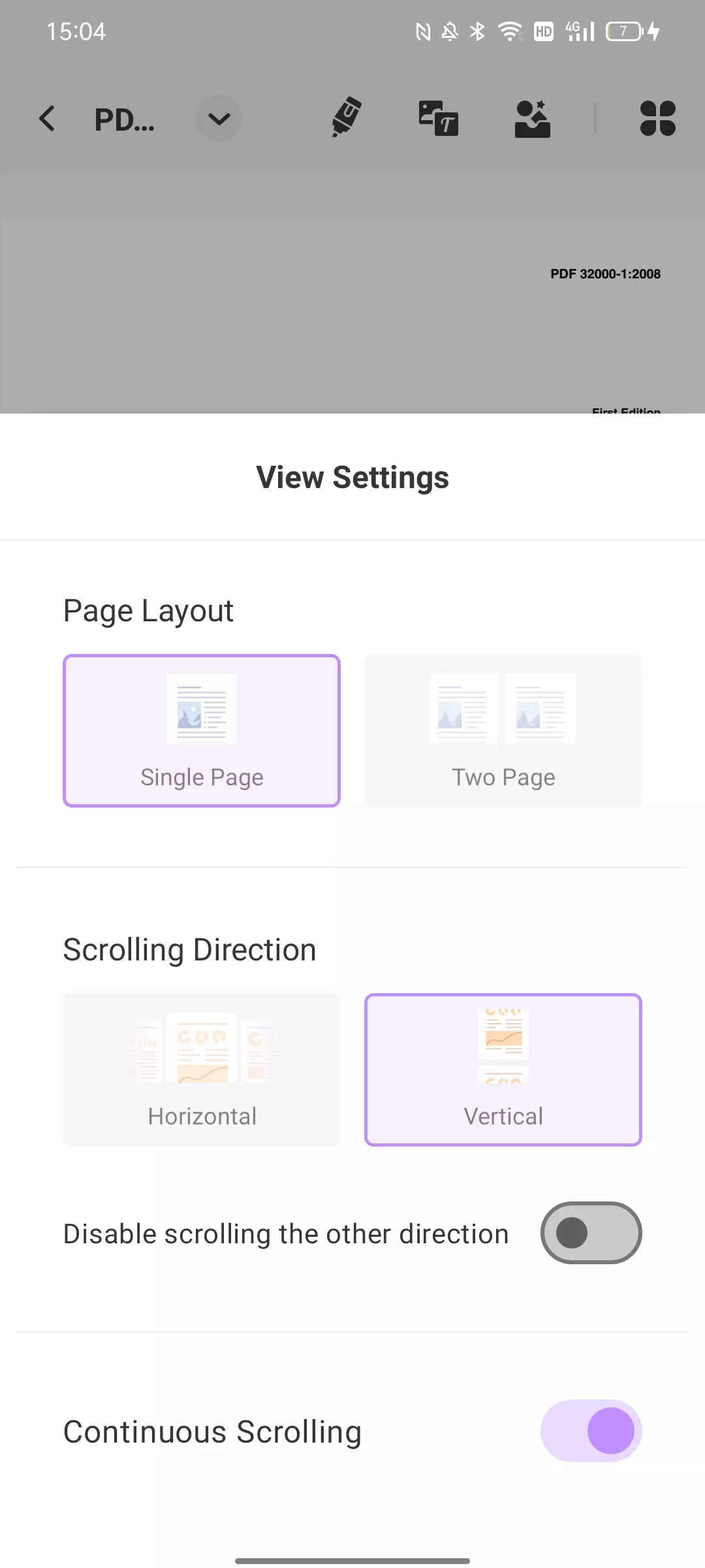 setting read mode