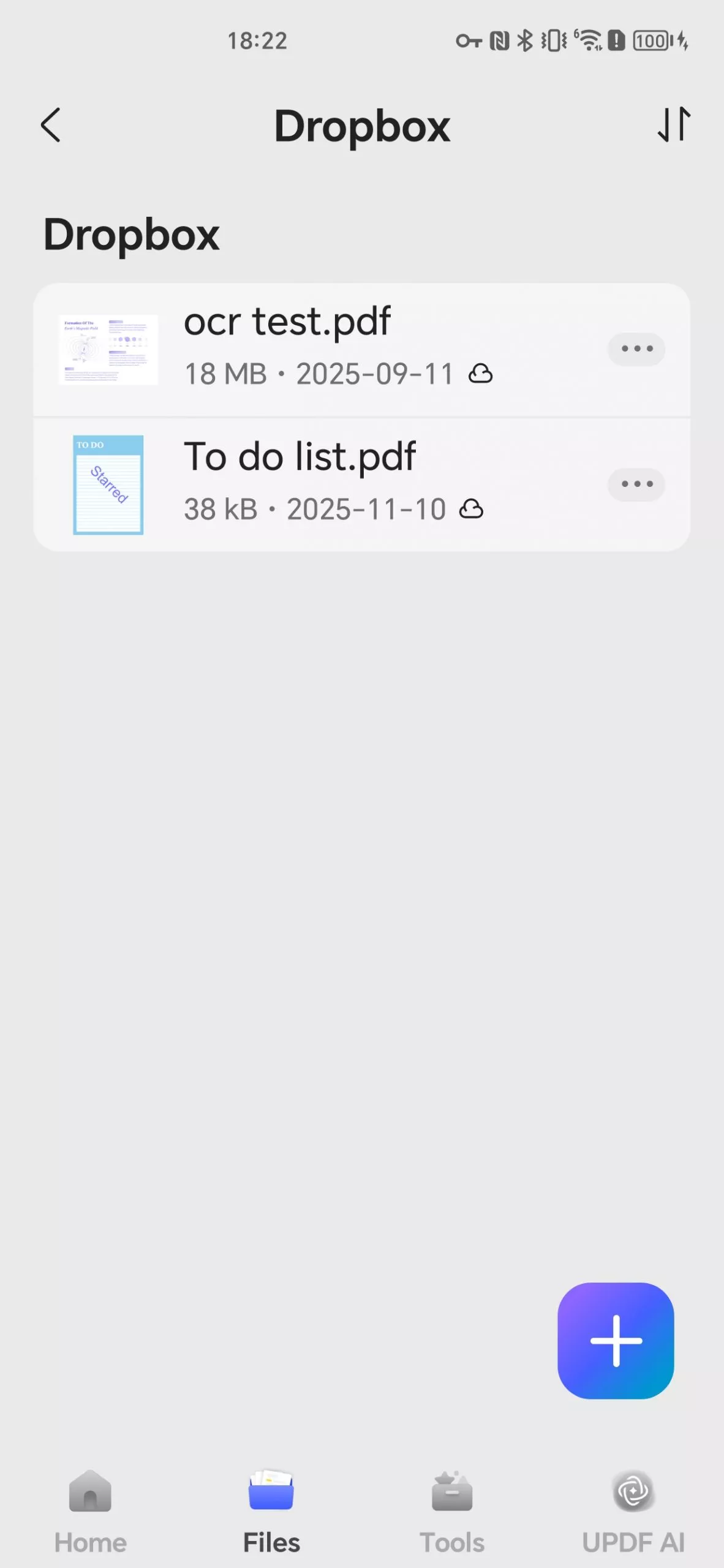 import files from dropbox