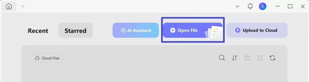 open file